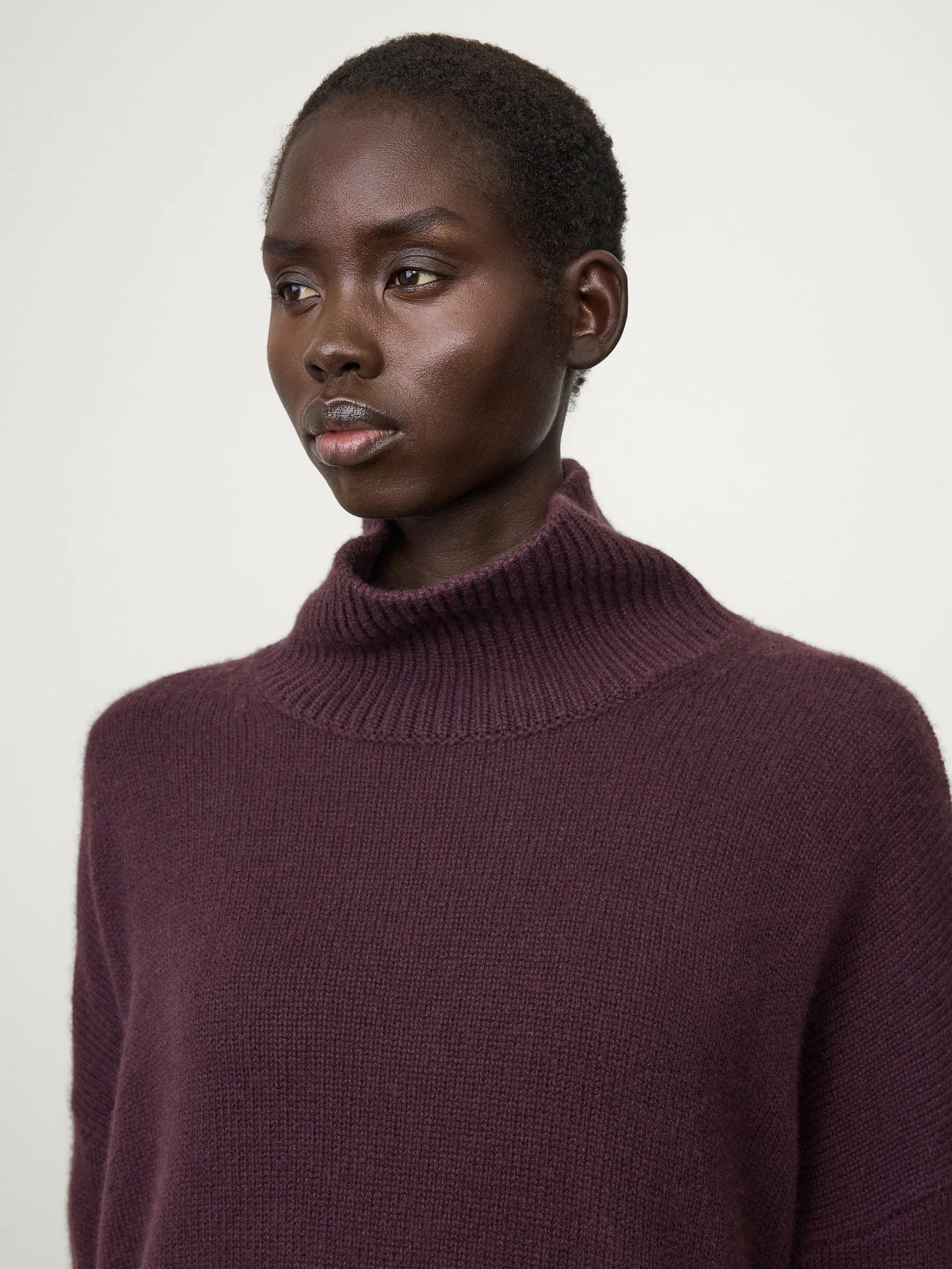 Heidi Turtleneck Sweater in Mahogany