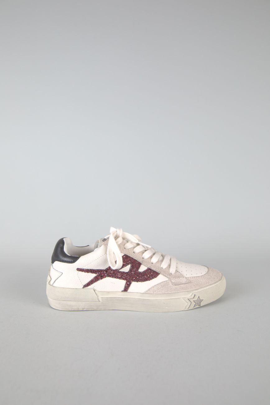 Moonlight Retro Glitter Sneakers in Garnet