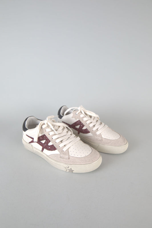 Moonlight Retro Glitter Sneakers in Garnet