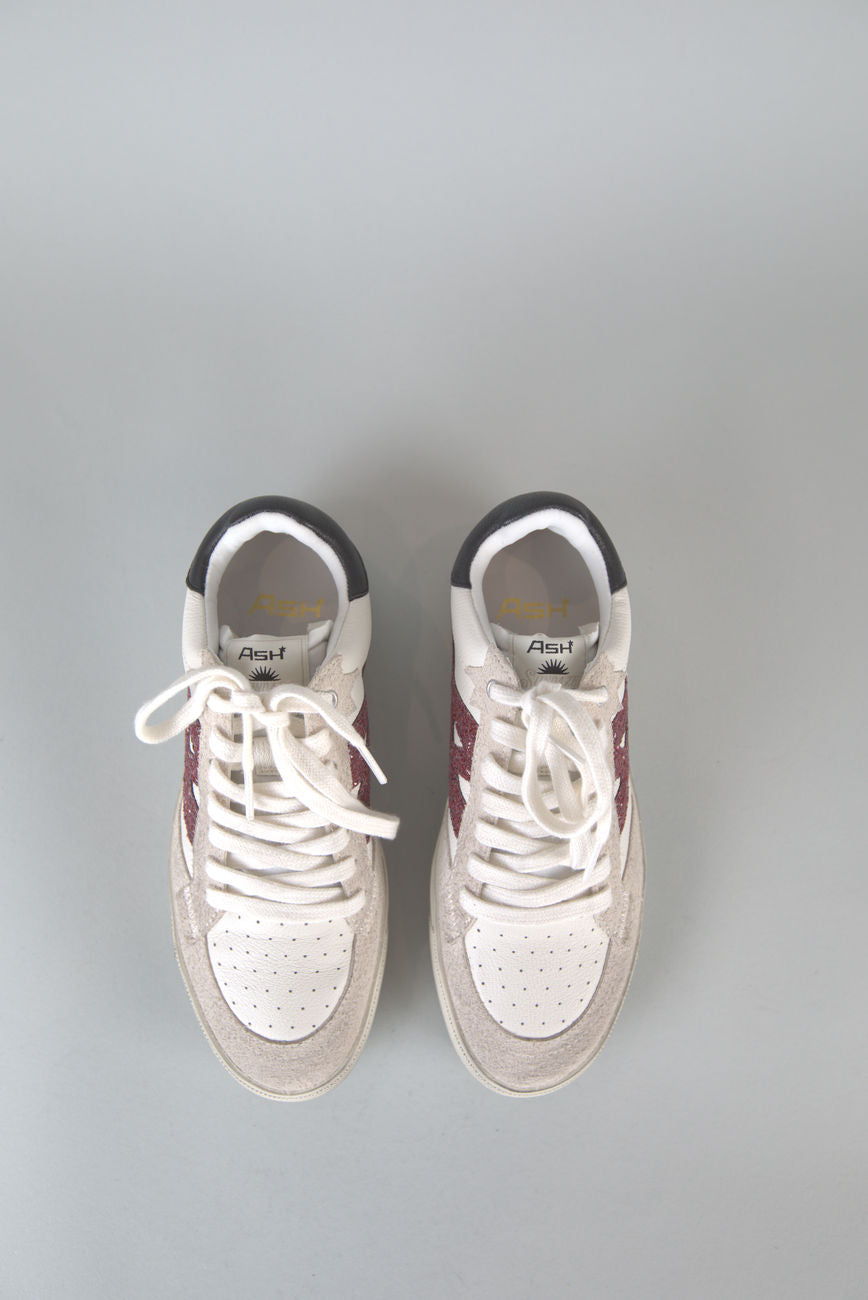 Moonlight Retro Glitter Sneakers in Garnet