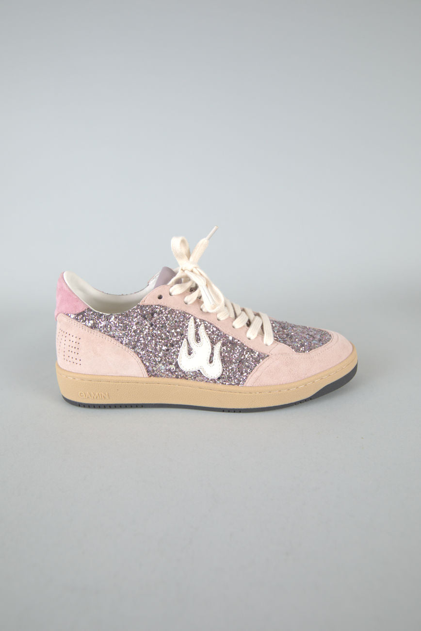 Gamin Sneakers in Glitter Pink