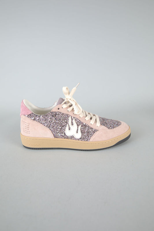 Gamin Sneakers in Glitter Pink