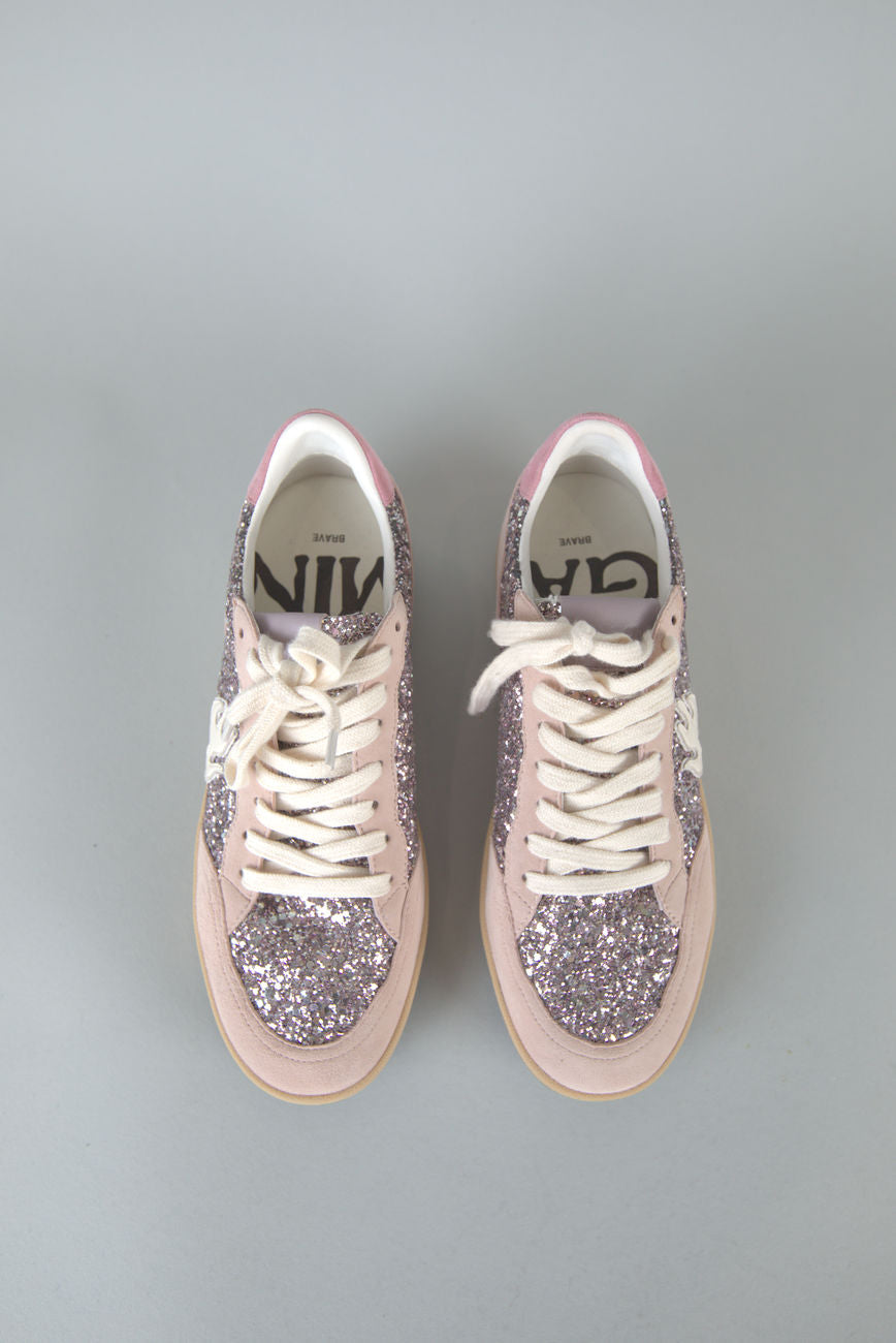 Gamin Sneakers in Glitter Pink