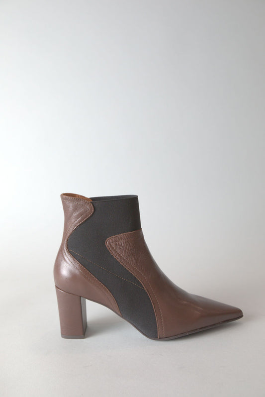 Alba Block Heel Boots in Brown