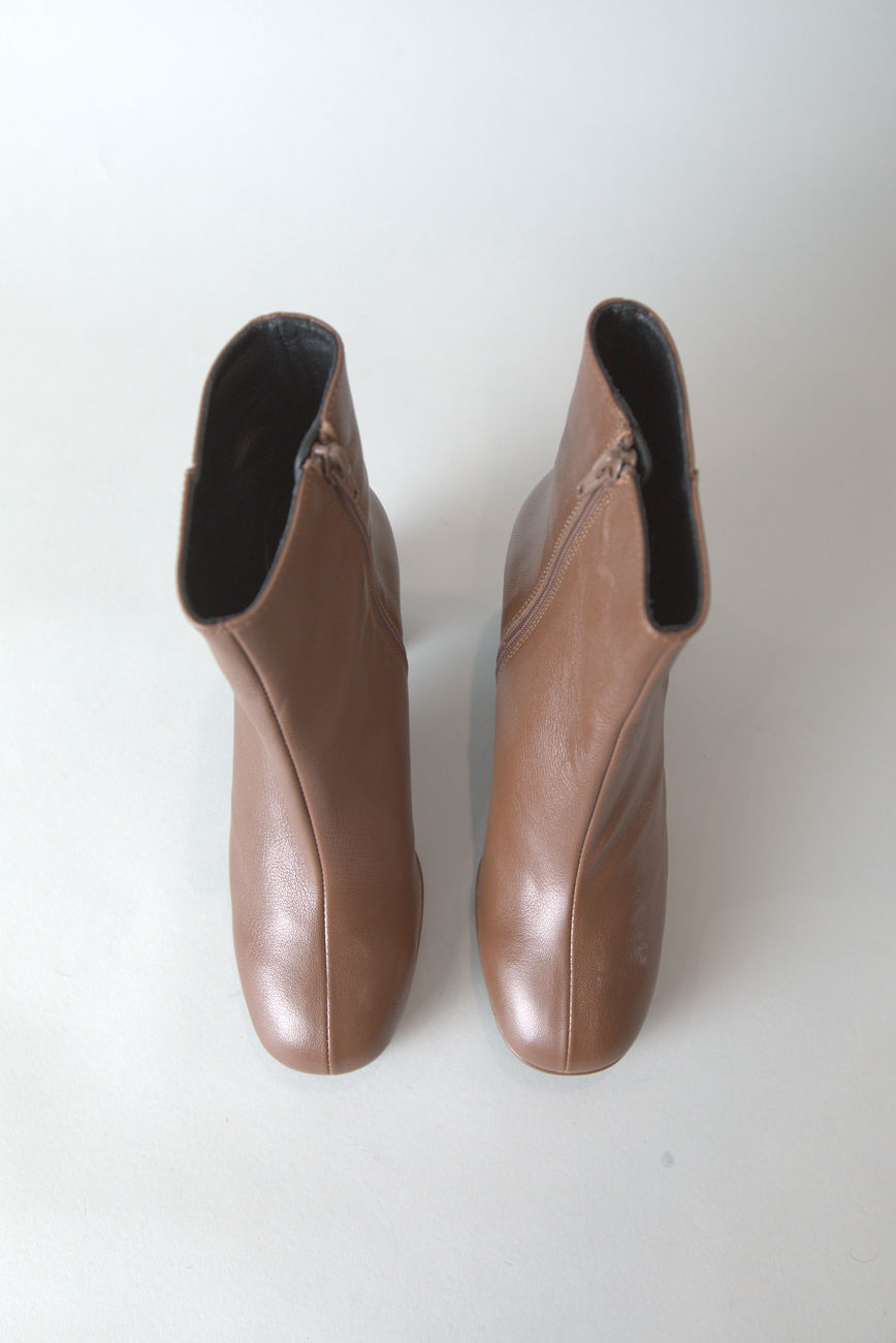 Jody Leather Platform Ankle Boots in Brown