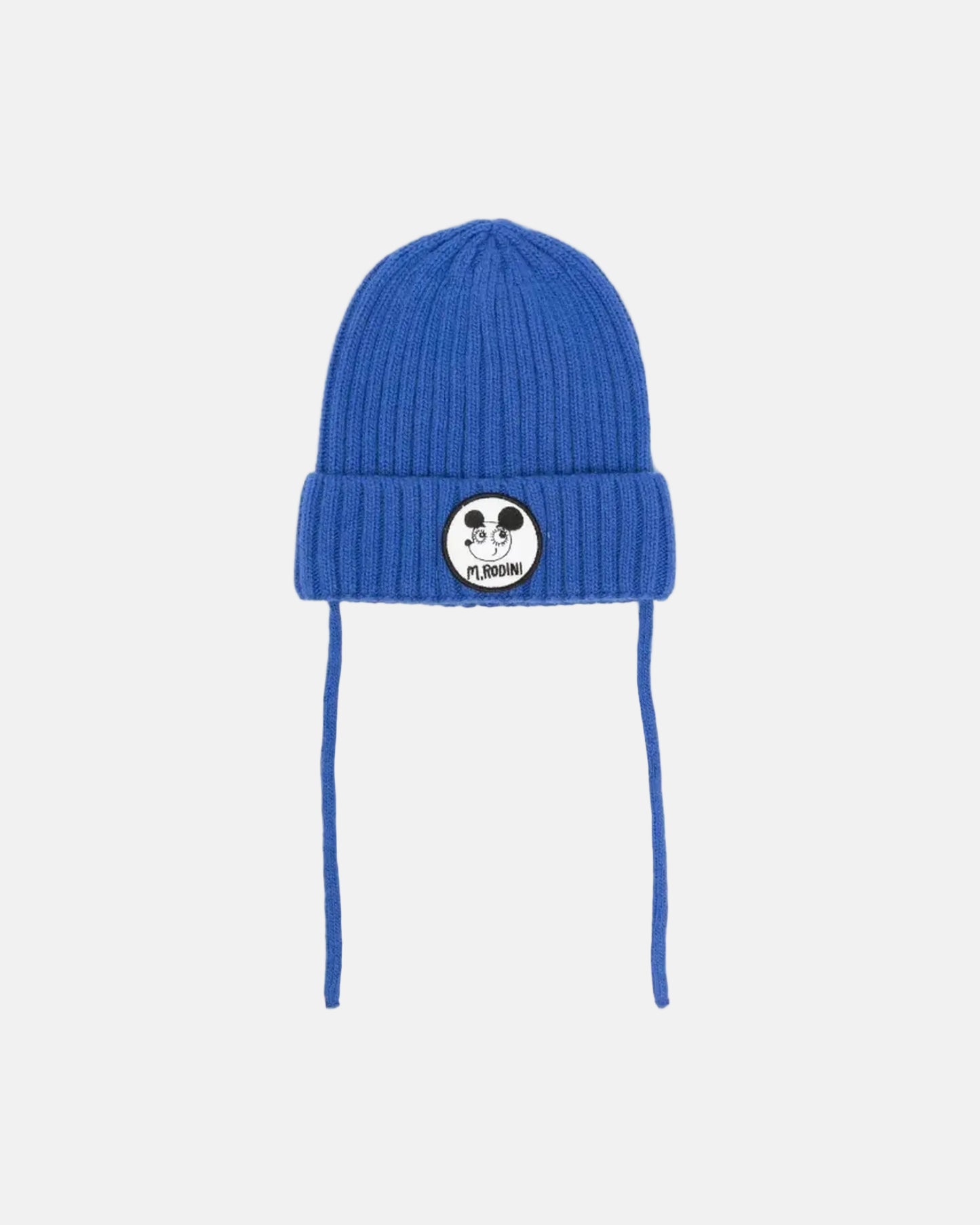 Knitted Wool Beanie in Blue