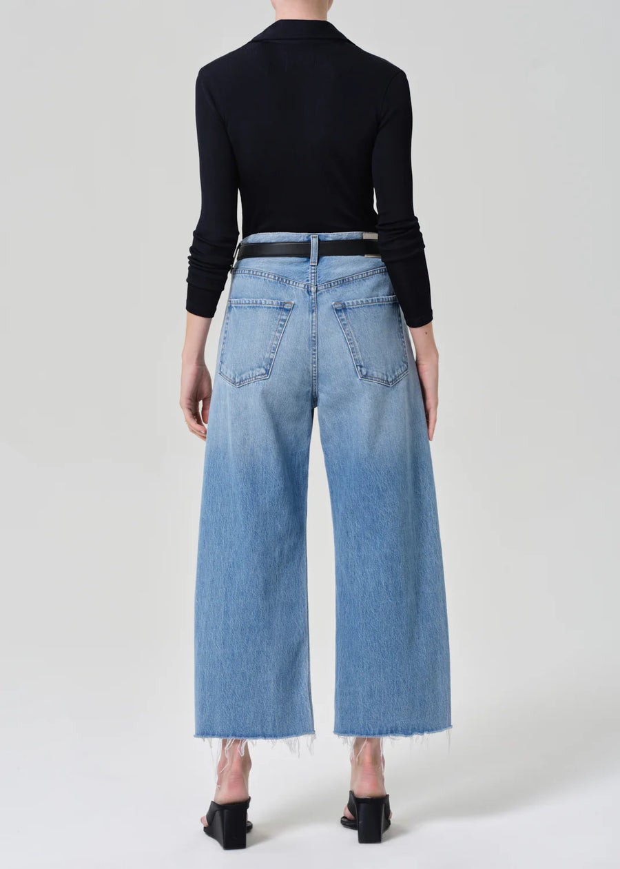 Ayla Raw Hem Crop Jean in Honour