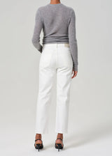 Palma Straight Clean Hem Jean in Soft White