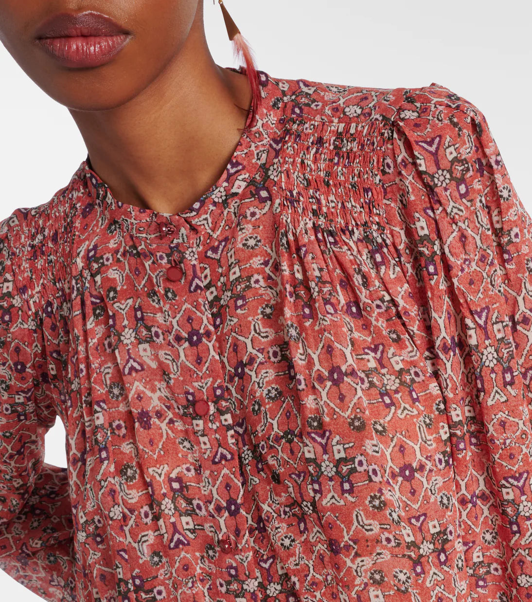 Noeline Blouse  in Rust