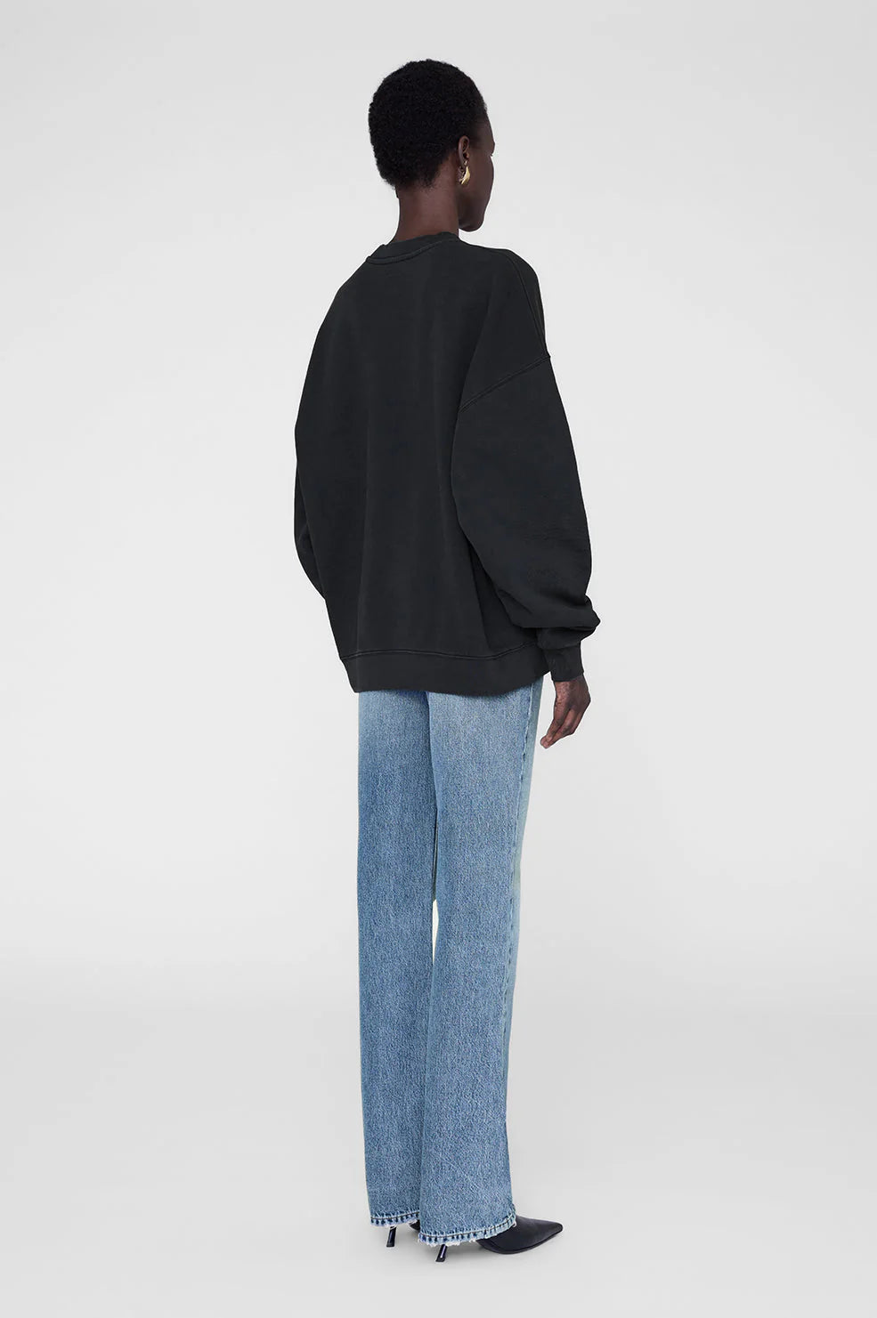 Miles Sweatshirt Chenille Signature in Black