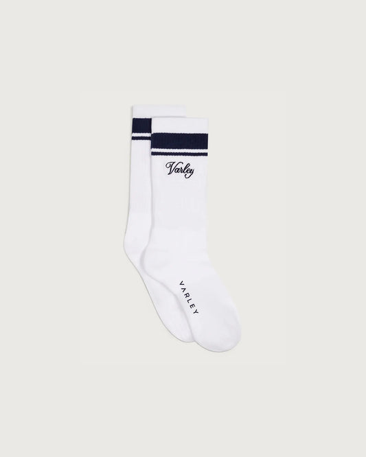 Lamar Club Stripe Sock in White / Blue Nights