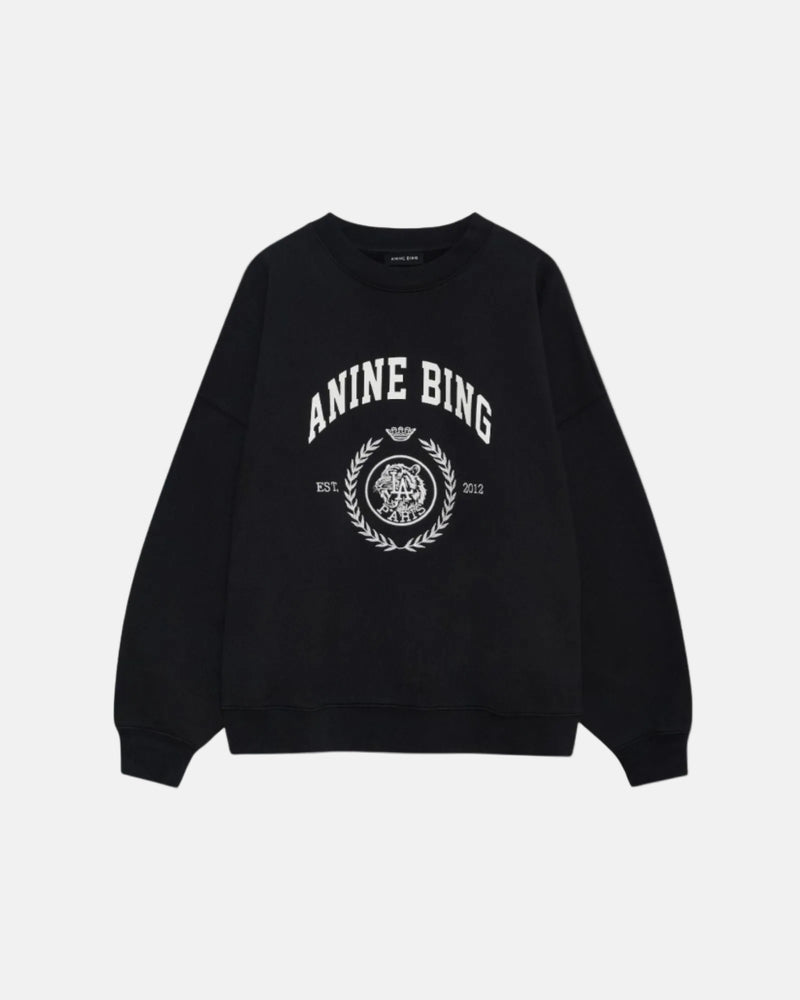Miles Sweatshirt Collegiate in Vintage Black