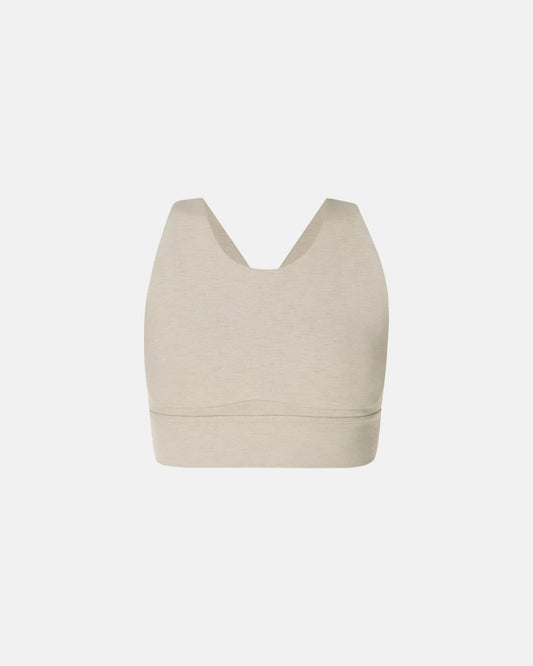 Ultimate Move Marl Sports Bra in Dusk Beige
