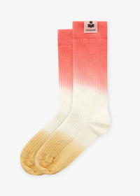 Mizia Socks in Tie Dye Red/Ochre