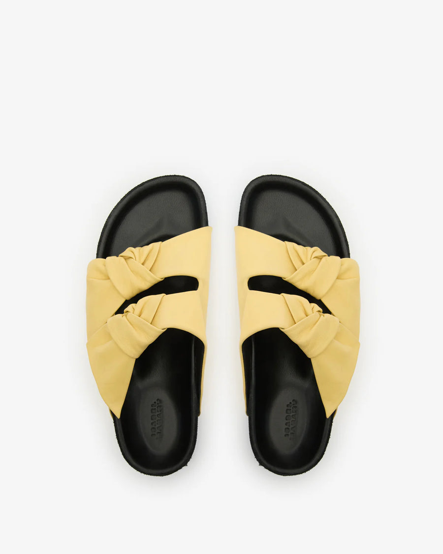 Lennyo Bow Sandals in Butter