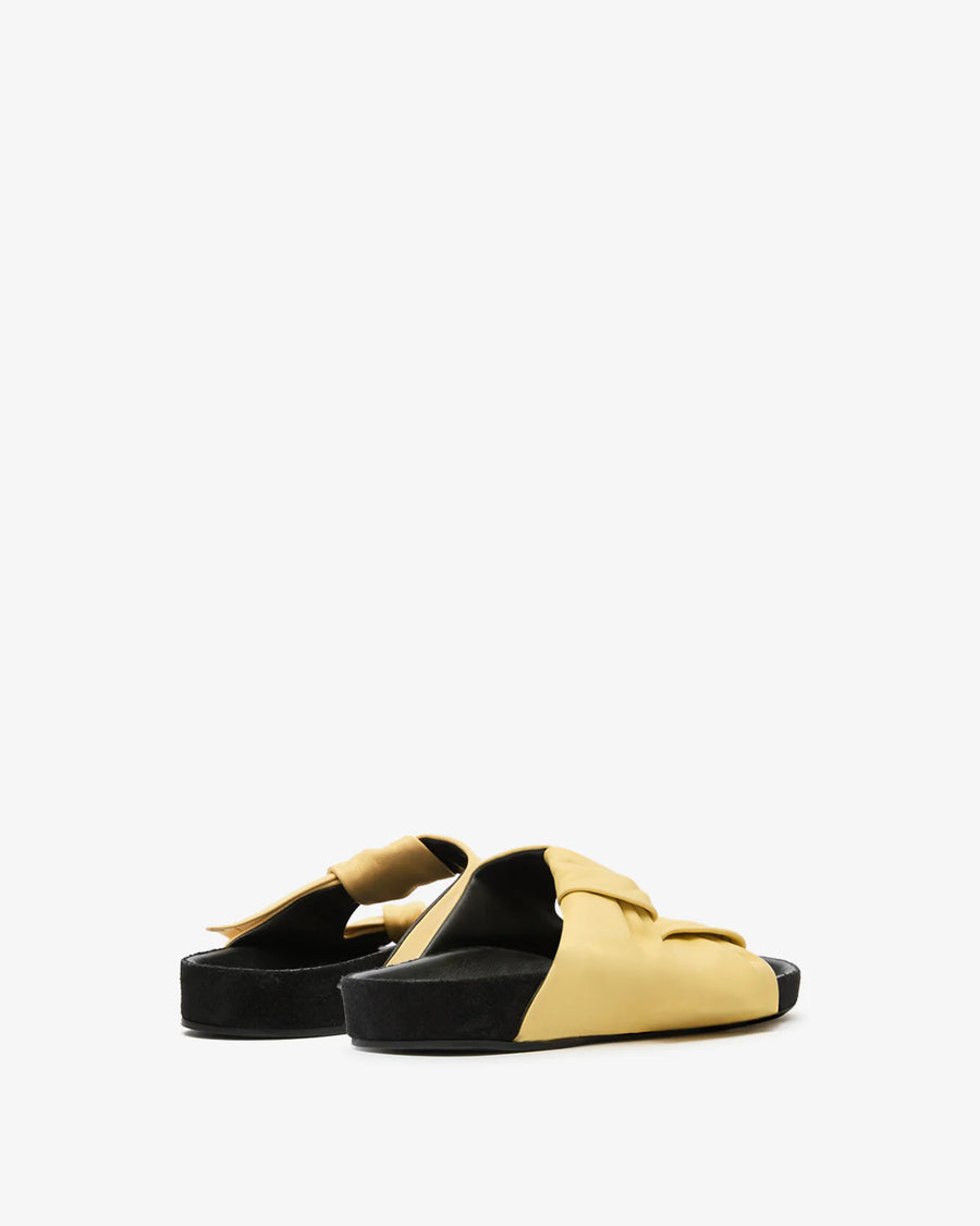 Lennyo Bow Sandals in Butter