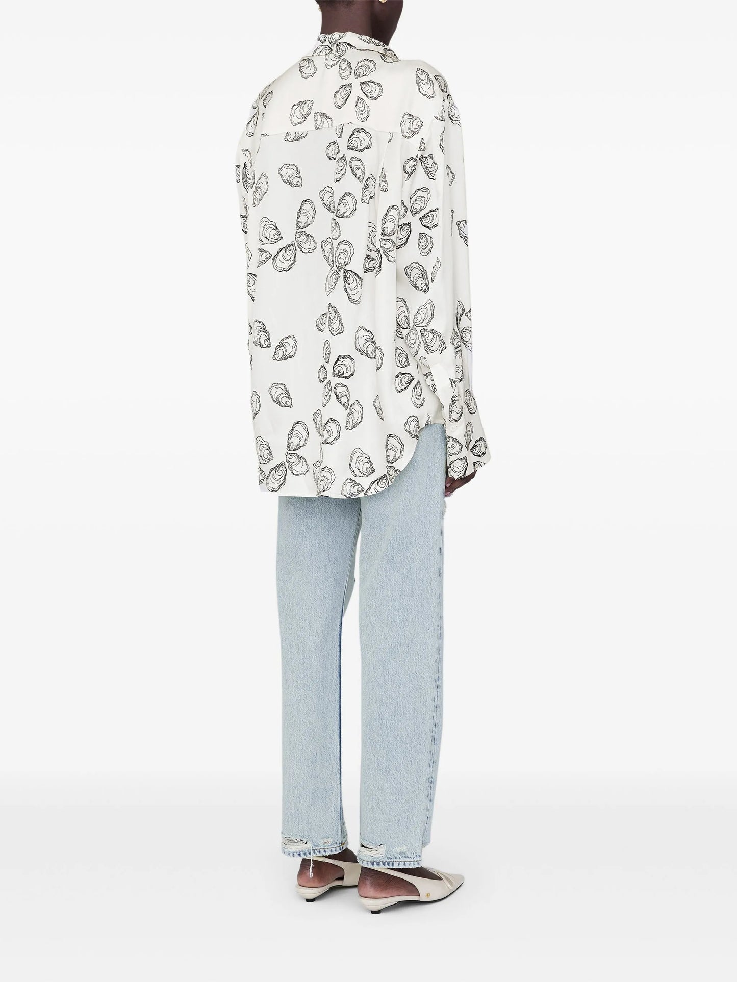 AVALON SHIRT - BONE OYSTER - ANINE BING