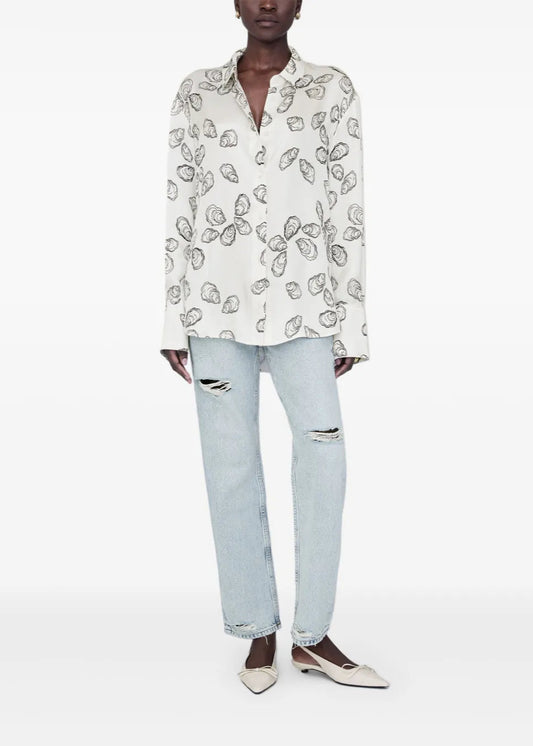 AVALON SHIRT - BONE OYSTER - ANINE BING