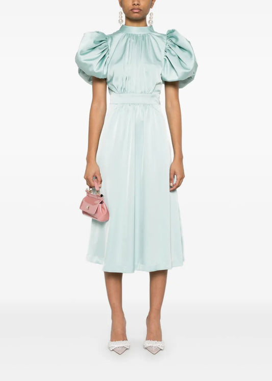 Puff sleeve satin midi dress - Rotate