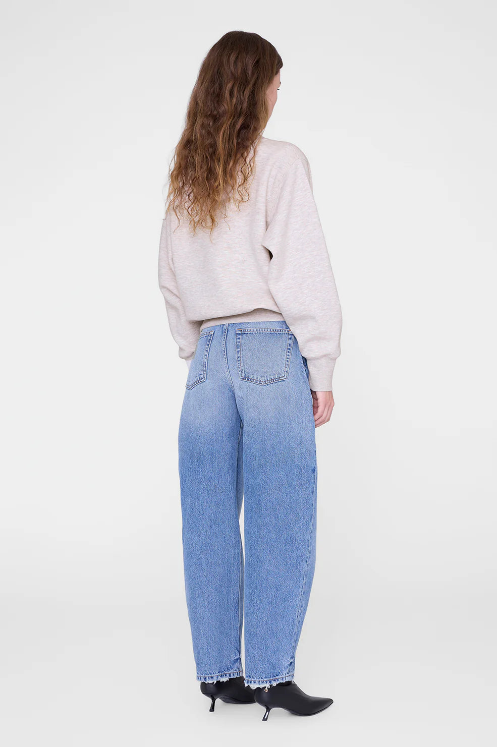 Harry Shrunken Sweatshirt LA in Oatmeal