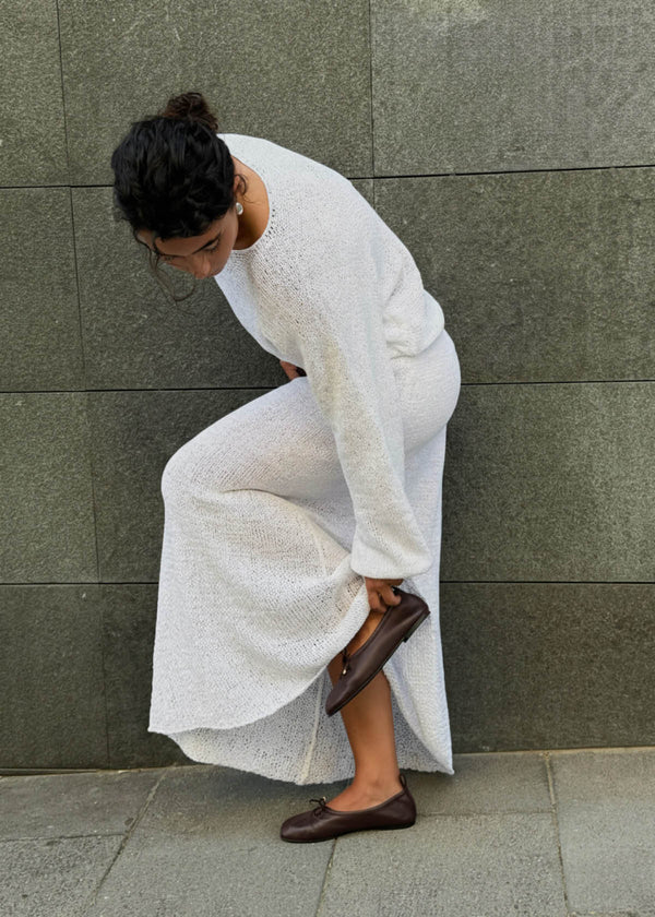 Rosalind Ballet Flats in Brown Leather