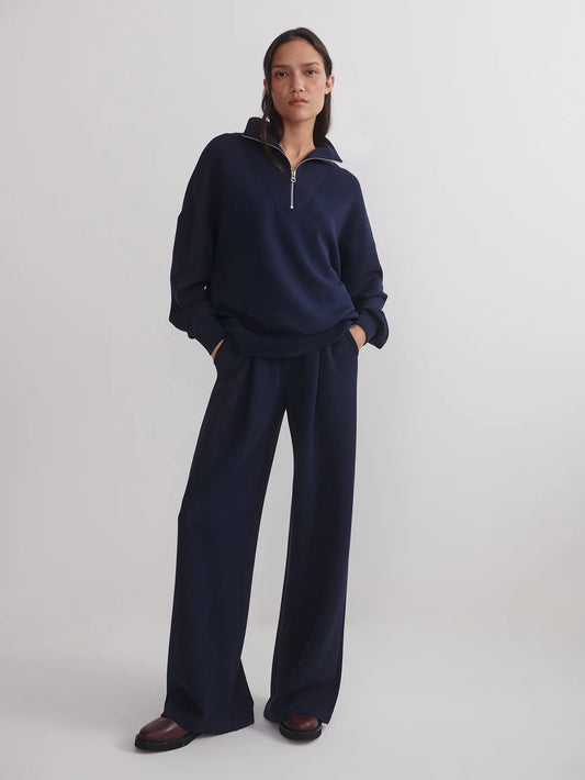The Extra Wide Leg Pant 29.5" in Navy