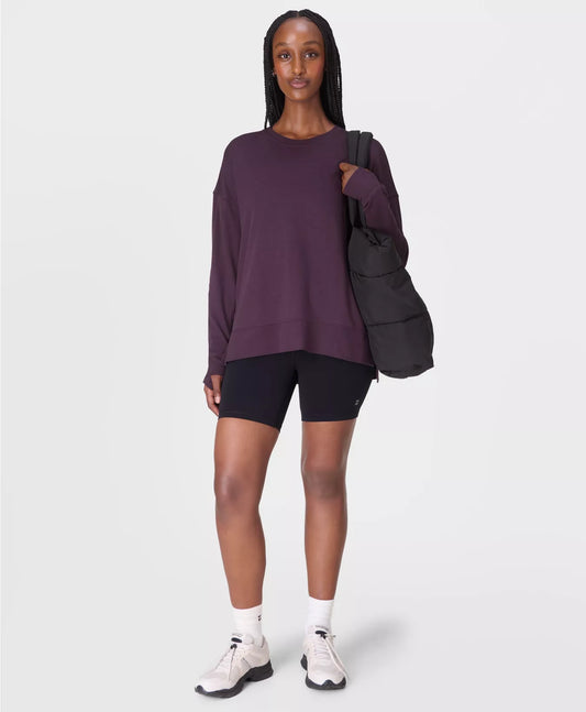 After Class Longline Sweatshirt in Neptune Purple