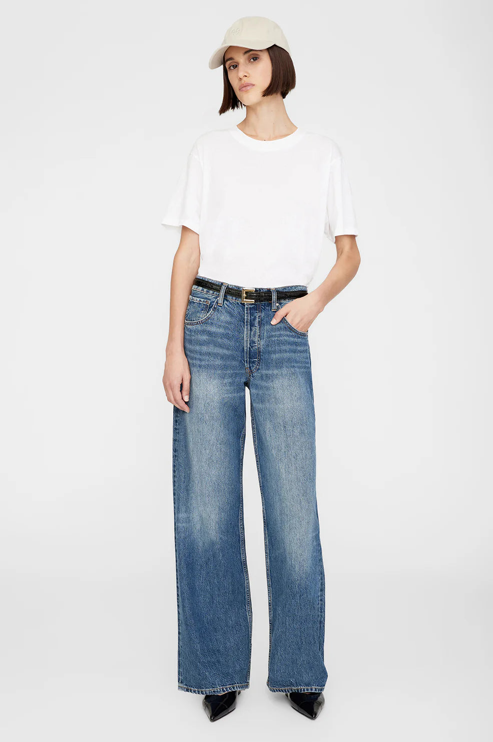 Jeremy Baseball Cap in Beige Wool