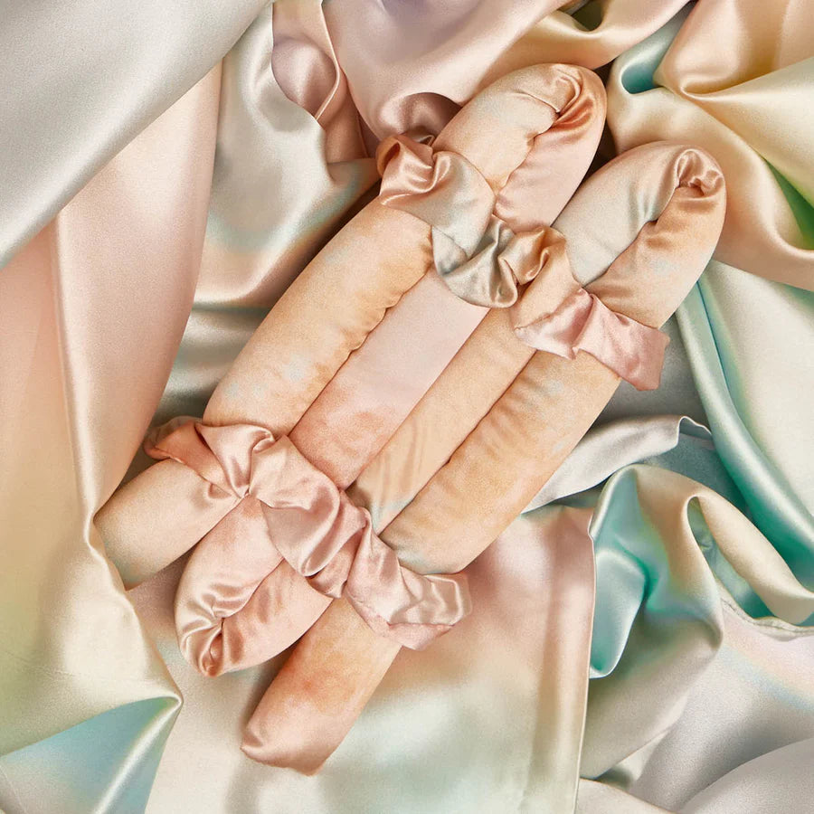 Satin Heatless Curling Set in Sunset Tie Dye