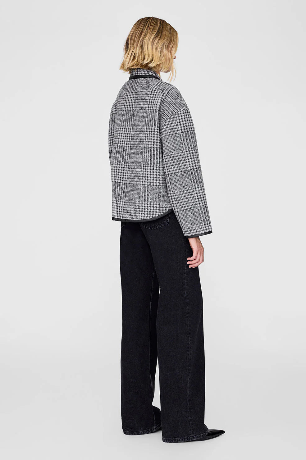 Camden Jacket in Black and Grey Check