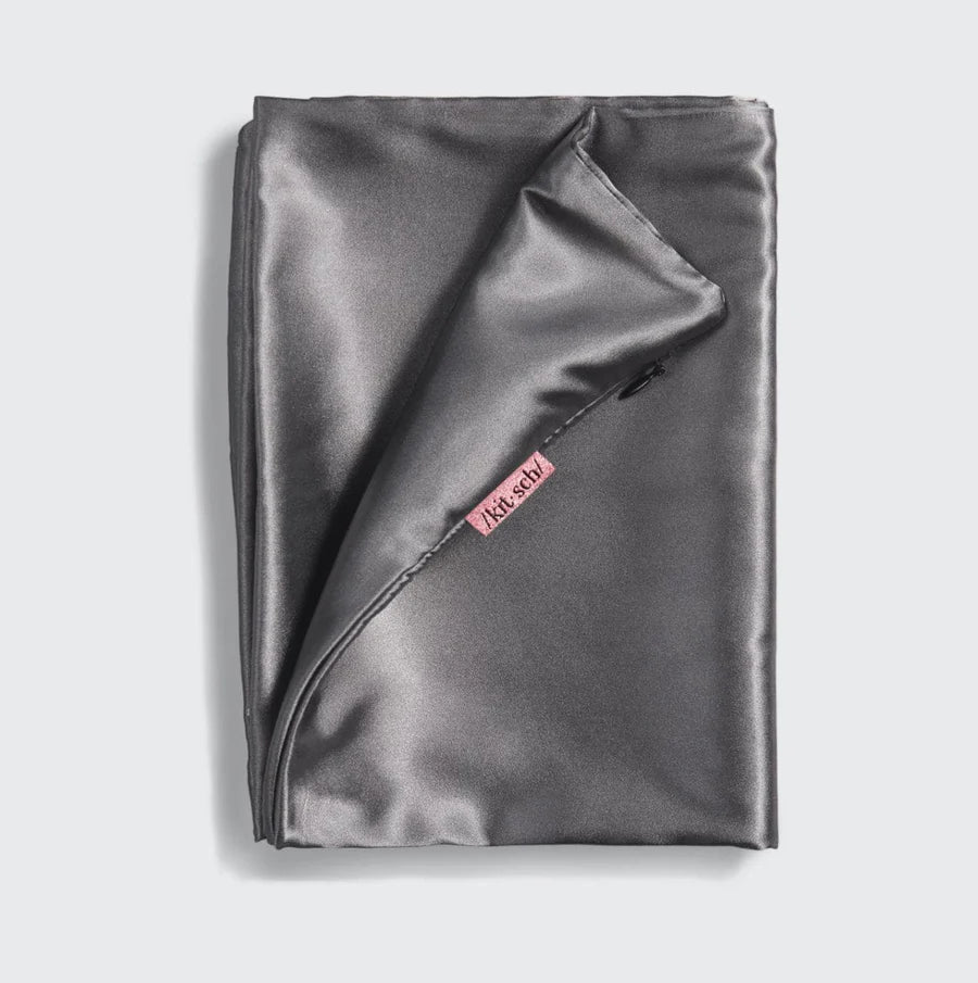 Satin Pillowcase in Charcoal