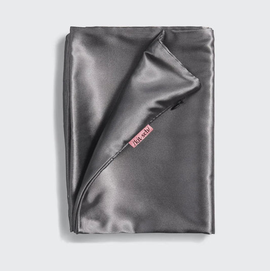 Satin Pillowcase in Charcoal