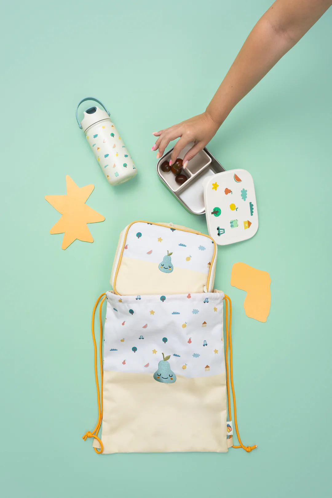 Drawstring Bag Confetti in Yellow