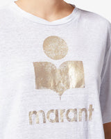 Zewel T-shirt in White/Light Gold