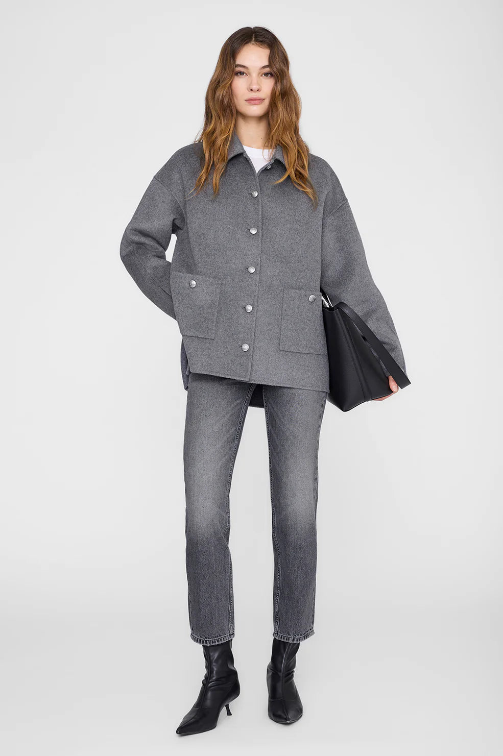 Luca Jacket in Heather Grey Cashmere Blend