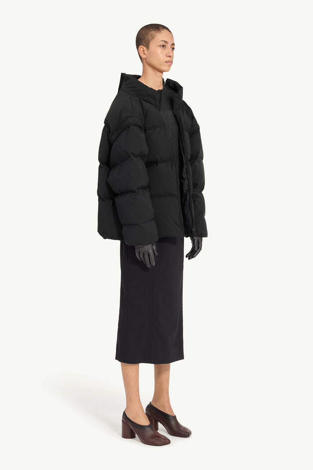 Multi-Wear Padded Jacket in Black