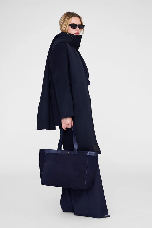 Medium Rio Bag in Navy Suede