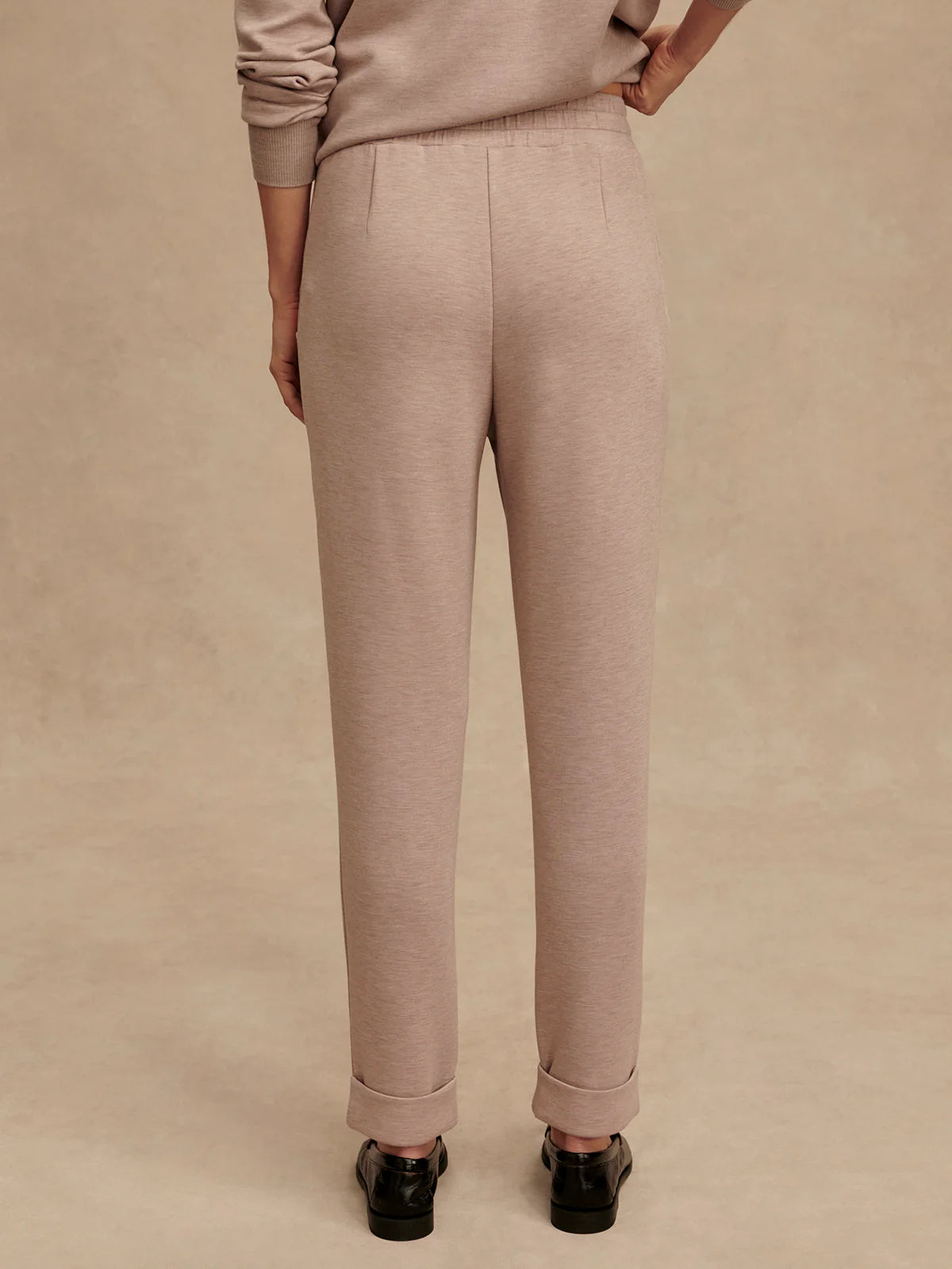 The Rolled Cuff Pant 25" in Taupe Marl