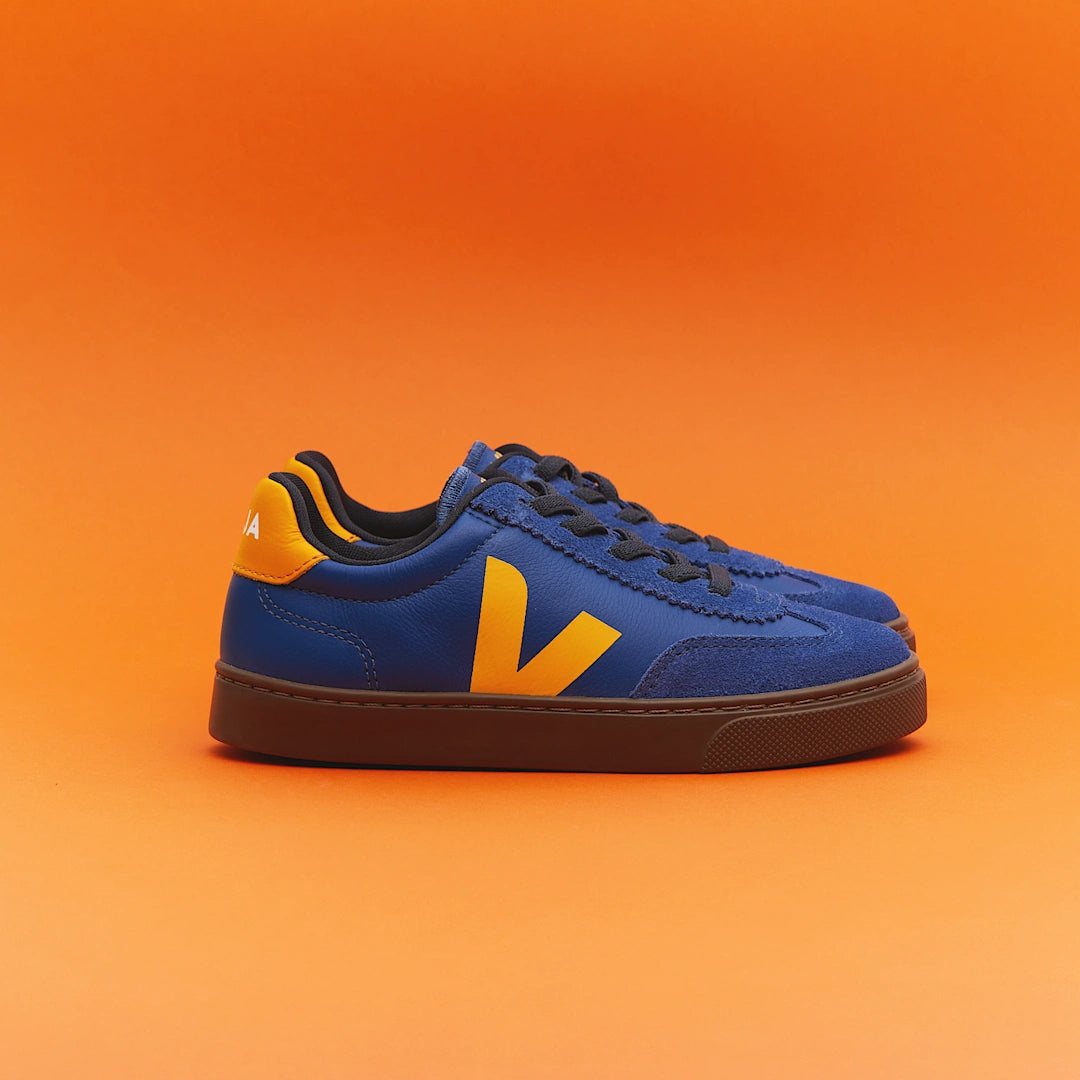 Small Volley Leather Atlantic Ouro Bark Sneakers