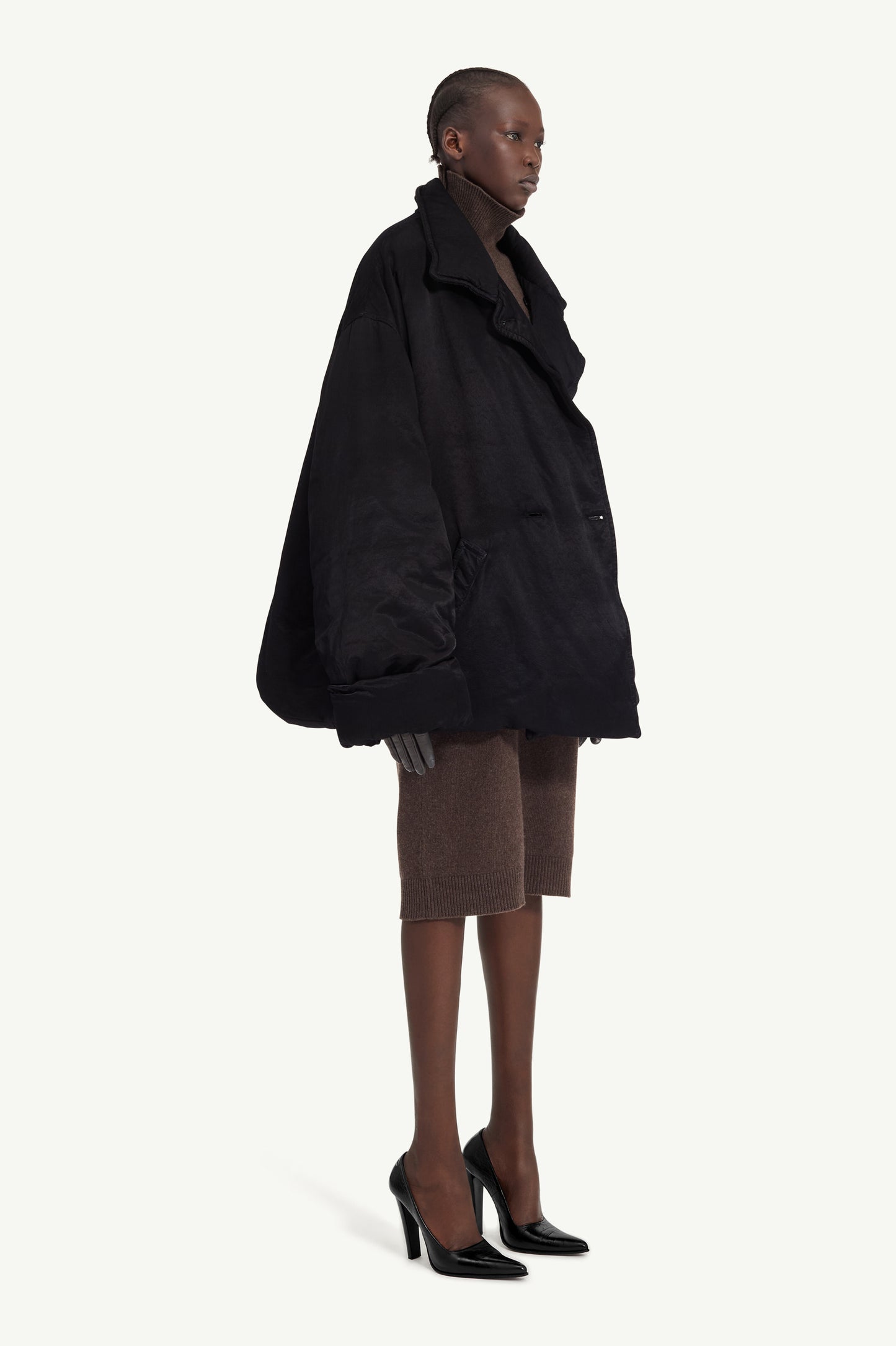 Oversized Padded Jacket in Black