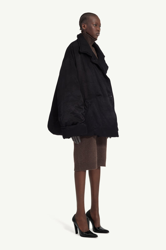 Oversized Padded Jacket in Black