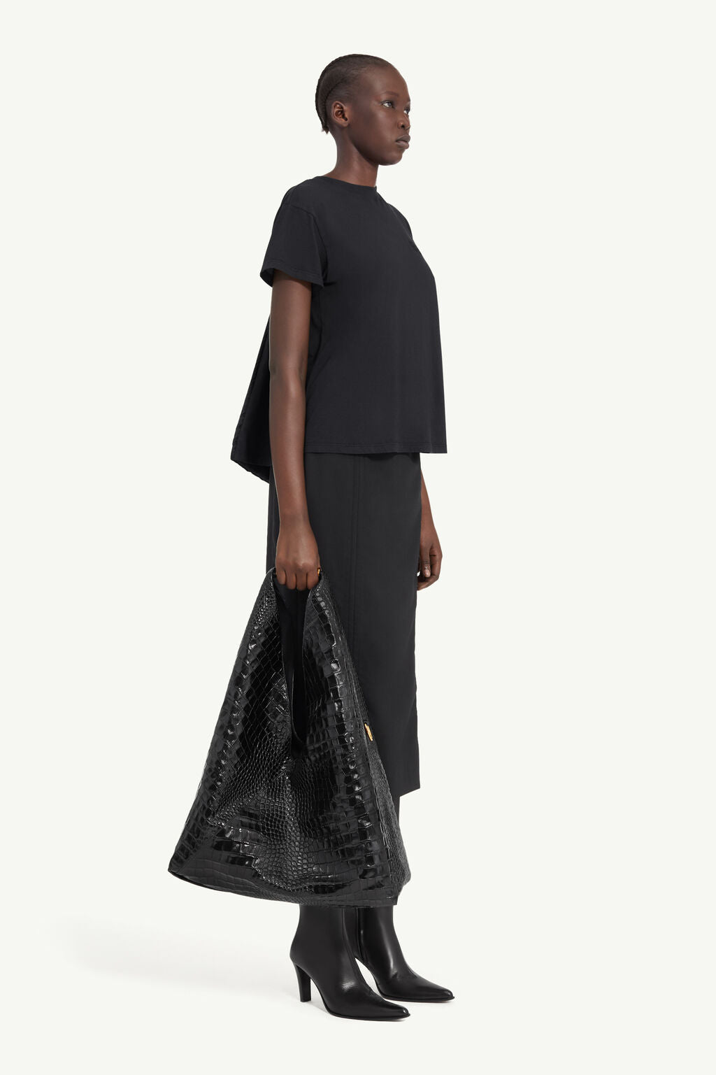 Cotton Jersey T-shirt in Black