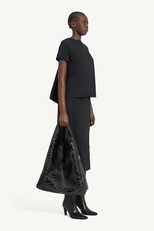 Cotton Jersey T-shirt in Black