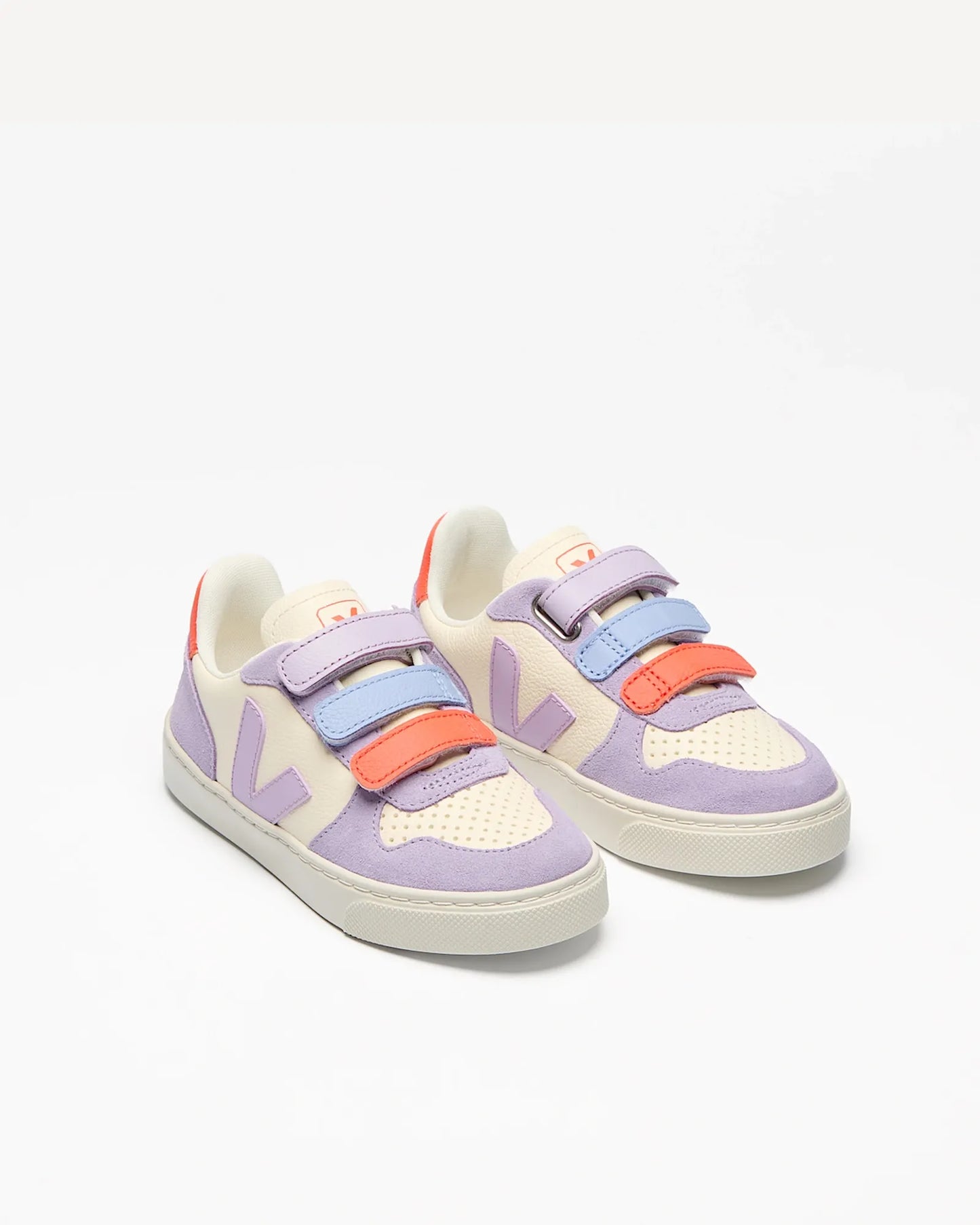 Small V-10 Leather Cashew Multico Orchid Sneakers