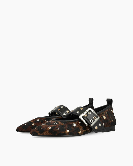 Ballerina Flats in Leopard Print