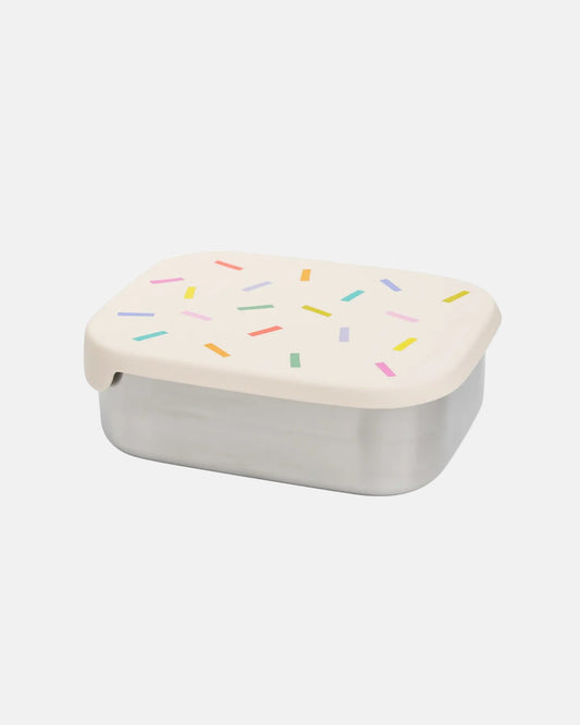 Stainless Steel Lunchbox with Removable Compartments in Confetti
