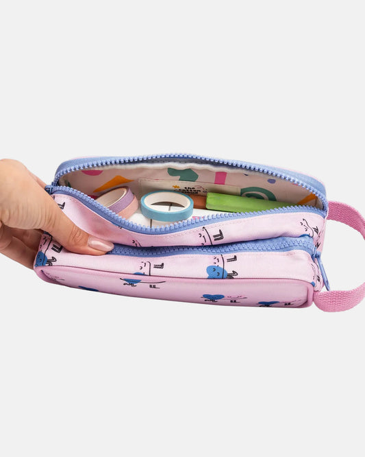 Pencil Case with Dancing Hearts