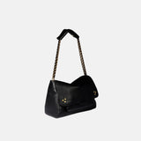 Lulu M in Noir Brass Calfskin
