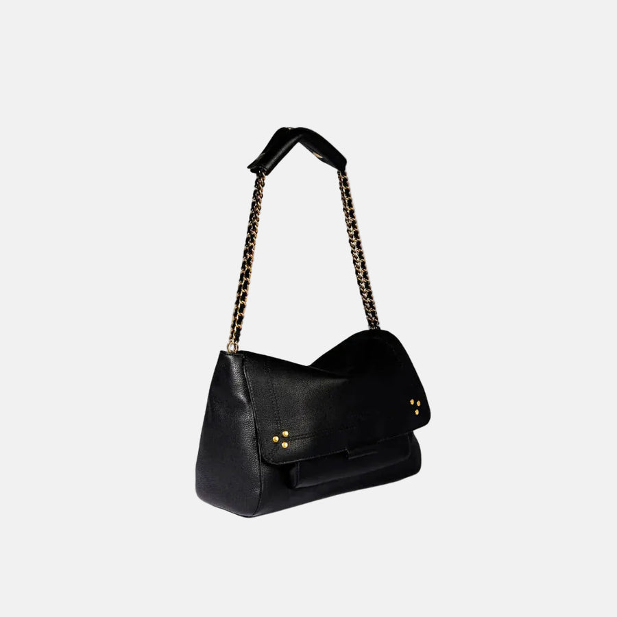 Lulu M in Noir Brass Calfskin