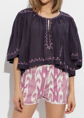 Felicity Blouse in Faded Night/Lilac